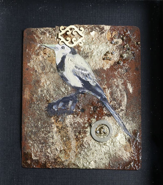 Black & White Bird Tile